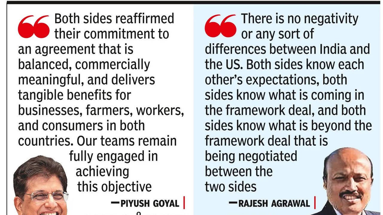 India-Us Trade Deal: 'Framework deal ready for India-US trade pact'