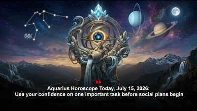 Aquarius Horoscope Today, July 15, 2026: Use your confidence on one important task before social plans begin