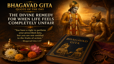 Bhagavad Gita Quote: Bhagavad Gita Quote of the Day: The Divine Remedy for When Life Feels Completely Unfair