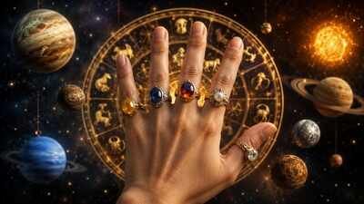 What wearing a ring on each finger symbolises, according to Vedic astrology