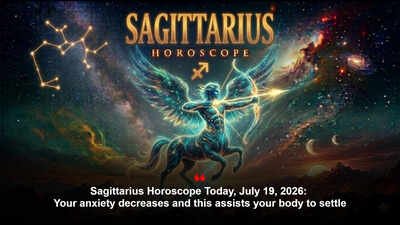 Sagittarius Horoscope Today, July 19, 2026: Your anxiety decreases and this assists your body to settle
