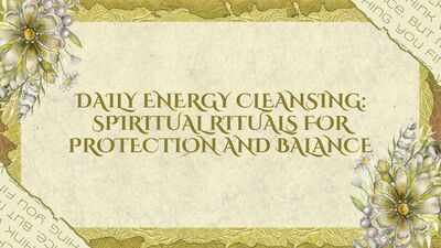 Daily Energy Cleansing: Spiritual rituals for protection and balance