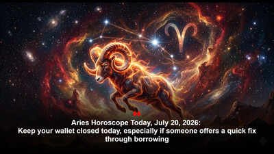 Aries Horoscope Today, July 20, 2026: Keep your wallet closed today, especially if someone offers a quick fix through borrowing