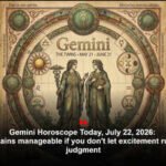 Gemini Horoscope Today, July 22, 2026: Money remains manageable if you don't let excitement run ahead of judgment