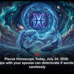 Pisces Horoscope Today, July 24, 2026: Relationships with your spouse can deteriorate if words are thrown carelessly