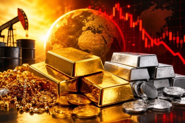 Gold, silver rate today live updates: Gold falls over 2%, silver drops nearly 4% as rising oil prices fuel inflation and rate concerns