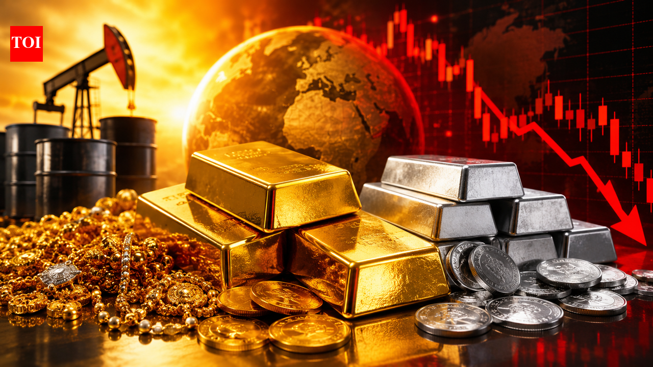 Gold, silver rate today live updates: Gold falls over 2%, silver drops nearly 4% as rising oil prices fuel inflation and rate concerns