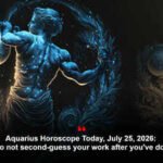 Aquarius Horoscope Today, July 25, 2026: Be sure to not second-guess your work after you've done it well