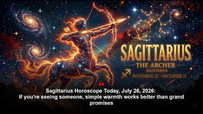Sagittarius Horoscope Today, July 26, 2026: If you're seeing someone, simple warmth works better than grand promises
