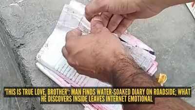 'This is true love, brother': Man finds water-soaked diary on roadside; what he discovers inside leaves internet emotional