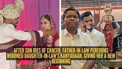 After son dies of cancer, father-in-law performs widowed daughter-in-law's Kanyadaan, giving her a new beginning