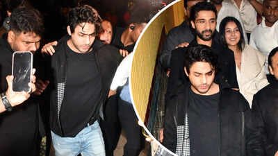 Aryan Khan makes rare public appearance at Raghav Juyal's birthday bash; Shehnaaz Gill spotted holding hands with 'Kill' star - PICS |