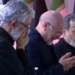Watch: Top Iranian leaders, including Ghalibaf, break down as Ayatollah Khamenei's week-long funeral begins