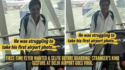 First-time flyer wanted a selfie before boarding; stranger's kind gesture at Delhi airport goes viral |