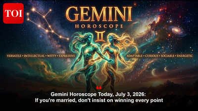 Gemini Horoscope Today, July 3, 2026: If you're married, don't insist on winning every point
