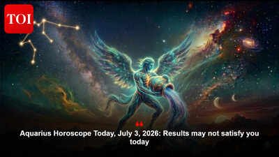 Aquarius Horoscope Today, July 3, 2026: Results may not satisfy you today