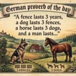 German proverb of the day: "A fence lasts 3 years, a dog lasts 3 fences, a horse lasts 3 dogs, and a man lasts…" - a timeless lesson on life's seasons and the value of time | World News