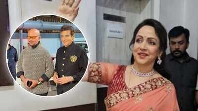 'Looking very charming': Jeetendra compliments Hema Malini at her celebratory concert; Shatrughan Sinha and Rakesh Roshan pose for the event |
