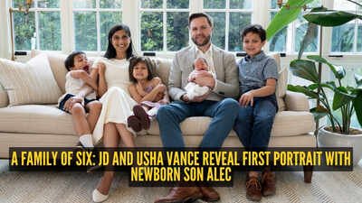 JD and Usha Vance share first family portrait with baby Alec Neel as they welcome their fourth child |