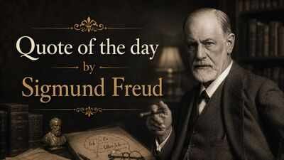 Quote of the day by Sigmund Freud: "The only person with whom you have to compare yourself is…" |