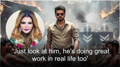 Rakhi Sawant hails 'Jana Nayagan' star Thalapathy Vijay; ' CM aur PM Vijay jaisa ho, Jo film mein karte hai woh real life men bhi kar rahe hai' | Tamil Movie News