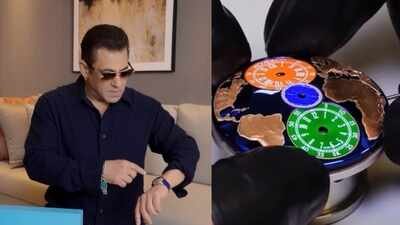 Salman Khan New Watch: A look into Salman Khan's saphire watch worth Rs 41 lakhs with Indian flag colours, dual time zone and more | Hindi Movie News