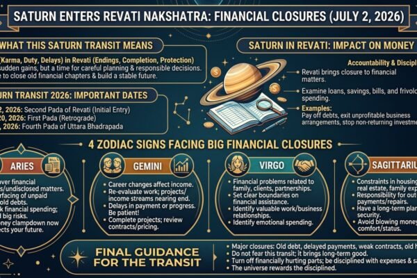 Saturn Transit Revati: 4 Zodiac Signs Facing Big Financial Closures This Month
