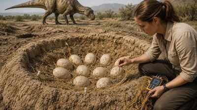 Scientists recreated a dinosaur nest to uncover how eggs stayed warm 70 million years ago |