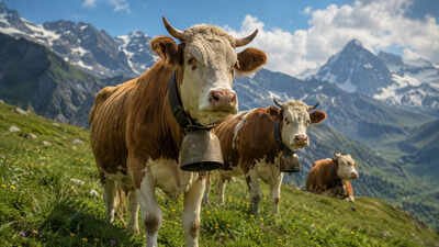 Swiss cows wear giant bells around their necks. The reason began with a simple problem in the mountains