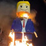Lego Trump funeral: Iranians target US president at Khamenei's burial