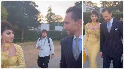Urvashi Rautela meets Tom Hiddleston at Wimbledon 2026 final; internet can't keep calm, memes take over: 'Loki forgot to remove her from timeline' | Hindi Movie News