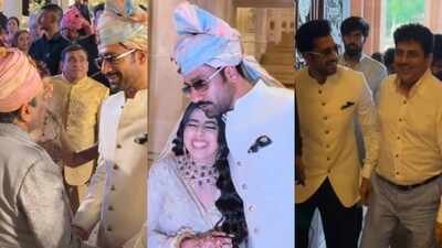 Vicky Kaushal welcomes baaratis, hugs the bride at 'Taarak Mehta Ka Ooltah Chashma' fame Shailesh Lodha's daughter's wedding, netizens are surprised - WATCH VIDEO |