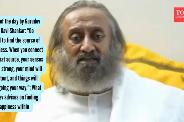 Sri Sri Ravi Shankar: Quote of the day by Gurudev Sri Sri Ravi Shankar: “Go inward to find the source of happiness. When you connect with that source, your senses will be strong, your mind will be content, and things will start going your way.”; What Gurudev advises on finding your happiness within