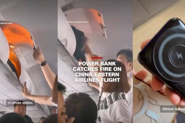 On July 24, a passenger packed a power bank in an overhead bin; minutes later it caught fire on a China Eastern flight, prompting airlines to tighten battery rules