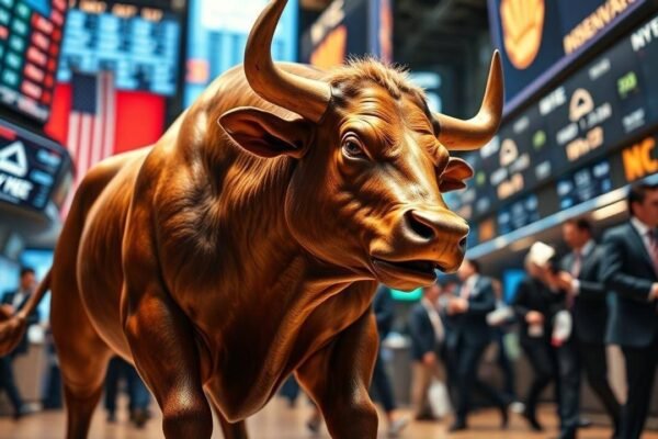 US stock market today: Wall Street near new record high as earnings drive rally; crude prices slip