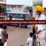 After nearly 80 years, Rajasthan Roadways bus reaches Ajmer village for the first time; residents celebrate in rain with drums and dance