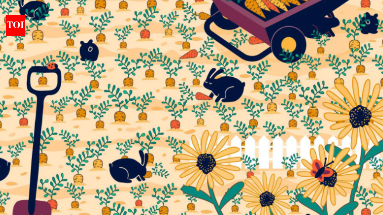 Find the diamond ring hidden among piles of carrots and bunnies; You are a genius if you spot it in a minute!