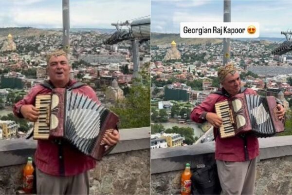 The Tbilisi street musician who surprises Indian travellers by singing the iconic ‘Mera Joota Hai Japani’ song