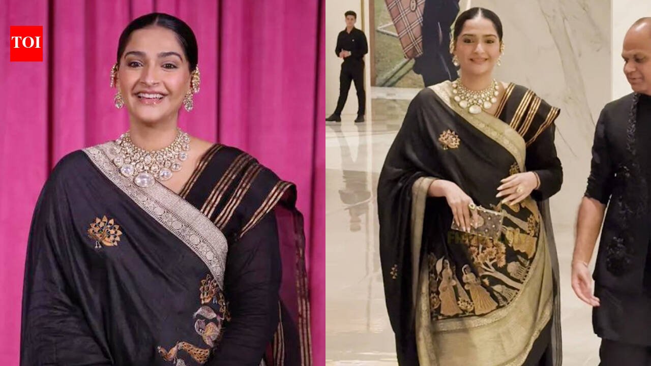 Sonam Kapoor’s black anarkali is gorgeous, but it’s her Pichwai-inspired dupatta that caught our eye |