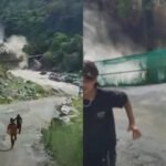 Nepal-Tibet flash flood: Terrifying video shows man filming wall of floodwater rushing straight towards him