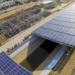 A half-mile solar strip floats above an irrigation canal in Gujarat, generating 1.6 million kilowatt-hours of power while saving 2.38 million gallons of water from evaporation