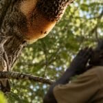 African honeyguide birds recognise local calls from honey hunters to help find hidden bee nests |