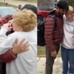 American woman can’t hold back tears as Indian neighbours leave for India