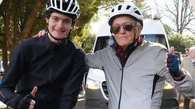 An 82-year-old Australian grandfather and his 18-year-old grandson cycled 5,300km through deserts and headwinds, raising $65,000 for MND support