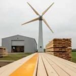 German startup Voodin replaced fibreglass with laminated veneer lumber in 19.3-metre turbine blades; its new EU-backed factory targets fully recyclable blades at commercial scale