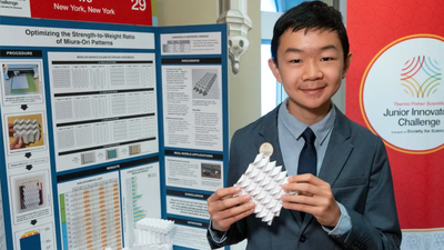 Meet Miles Wu, the 14-year-old New York student using origami to explore stronger, foldable emergency shelters