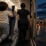 A young child could not be safely secured on a flight from Victoria to Toronto; the aircraft turned back and left passengers stranded overnight in British Columbia |