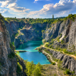 Quarries were once dug out for rocks and minerals, but abandoned sites can slowly fill with plants, water and wildlife |