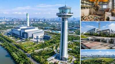 China built a 120-metre tower above a waste plant; visitors can now climb it to look over a facility processing 8,000 tonnes of rubbish a day | World News