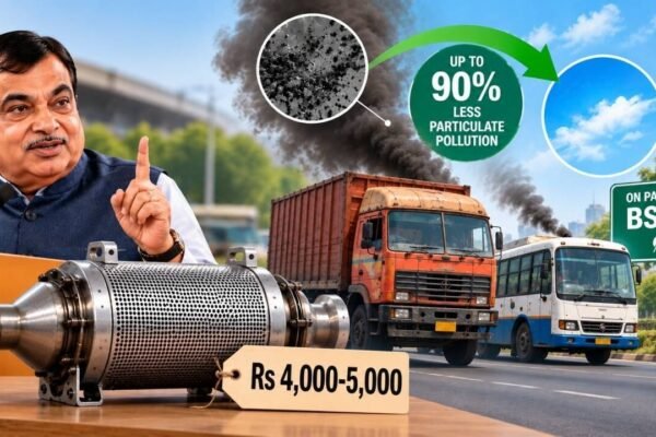 Gadkari says govt will allow Rs 5,000 IIT-Delhi innovation to be retrofitted for old diesel trucks and buses; device can cut particulate pollution up to 90% and bring emissions on par with BS-VI